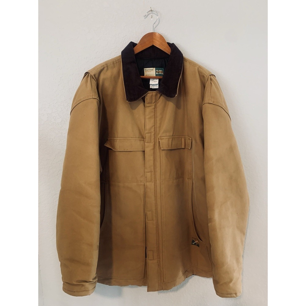 Vintage Wear Guard Jacket Men 2XL Tall Barn Chore Coat Lined Corduroy Collar